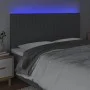 Headboard with LED lights dark gray fabric 180x5x118/128 cm by vidaXL, Headboards and footboards - Ref: Foro24-3122677, Price...
