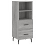 Aparador alto madera contrachapada gris Sonoma 34,5x34x180 cm