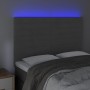 Headboard with LED lights dark gray velvet 144x5x118/128 cm by vidaXL, Headboards and footboards - Ref: Foro24-3122613, Price...