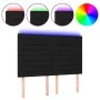 Headboard with LED lights black fabric 144x5x118/128 cm by vidaXL, Headboards and footboards - Ref: Foro24-3122564, Price: 11...