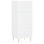 Aparador alto madera contrachapada blanco 34,5x34x180 cm