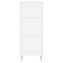Aparador alto madera contrachapada blanco 34,5x34x180 cm