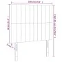 Headboard with LED lights light gray velvet 100x5x118/128 cm by vidaXL, Headboards and footboards - Ref: Foro24-3122704, Pric...