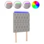 Cabecero con luces LED tela gris claro 80x7x118/128 cm de vidaXL, Cabeceros y pies de cama - Ref: Foro24-3122734, Precio: 80,...