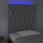 Cabecero con luces LED tela gris claro 80x7x118/128 cm de vidaXL, Cabeceros y pies de cama - Ref: Foro24-3122734, Precio: 80,...