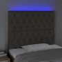 Headboard with LED lights taupe gray fabric 100x7x118/128 cm by vidaXL, Headboards and footboards - Ref: Foro24-3122754, Pric...
