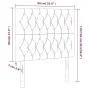 Kopfteil mit LED-Leuchten, schwarzer Stoff, 90 x 7 x 118/128 cm von vidaXL, Kopf- und Fußteile - Ref: Foro24-3122744, Preis: ...