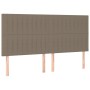 Kopfteil mit LED-Leuchten, taupegrauer Stoff, 180 x 5 x 118/128 cm von vidaXL, Kopf- und Fußteile - Ref: Foro24-3122680, Prei...