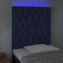 Kopfteil mit LED-Lichtern aus blauem Stoff, 80 x 7 x 118/128 cm von vidaXL, Kopf- und Fußteile - Ref: Foro24-3122740, Preis: ...