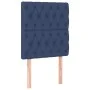 Headboard with LED lights blue fabric 80x7x118/128 cm by vidaXL, Headboards and footboards - Ref: Foro24-3122740, Price: 78,6...