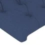 Headboard with LED lights blue fabric 80x7x118/128 cm by vidaXL, Headboards and footboards - Ref: Foro24-3122740, Price: 78,6...