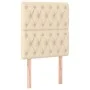 Headboard with LED lights cream fabric 80x7x118/128 cm by vidaXL, Headboards and footboards - Ref: Foro24-3122739, Price: 91,...