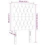 Kopfteil mit LED-Lichtern aus blauem Stoff, 80 x 7 x 118/128 cm von vidaXL, Kopf- und Fußteile - Ref: Foro24-3122740, Preis: ...