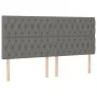 Headboard with LED lights dark gray fabric 180x7x118/128 cm by vidaXL, Headboards and footboards - Ref: Foro24-3122775, Price...