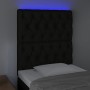 Kopfteil mit LED-Leuchten, schwarzer Stoff, 80 x 7 x 118/128 cm von vidaXL, Kopf- und Fußteile - Ref: Foro24-3122736, Preis: ...