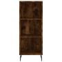 Aparador de madera contrachapada roble ahumado 34,5x34x180 cm