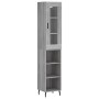 Aparador alto madera contrachapada gris Sonoma 34,5x34x180 cm