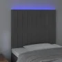 Headboard with LED lights dark gray velvet 100x5x118/128 cm by vidaXL, Headboards and footboards - Ref: Foro24-3122705, Price...