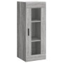 Aparador alto madera contrachapada gris Sonoma 34,5x34x180 cm
