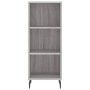 Aparador alto madera contrachapada gris Sonoma 34,5x34x180 cm