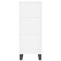 Aparador alto madera contrachapada blanco 34,5x34x180 cm