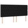 Headboard with LED lights black fabric 180x7x118/128 cm by vidaXL, Headboards and footboards - Ref: Foro24-3122776, Price: 12...