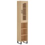 Aparador de madera contrachapada roble Sonoma 34,5x34x180 cm