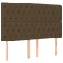 Headboard with LED lights dark brown fabric 144x7x118/128 cm by vidaXL, Headboards and footboards - Ref: Foro24-3122761, Pric...