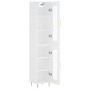 Aparador alto madera contrachapada blanco 34,5x34x180 cm