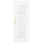 Aparador alto madera contrachapada blanco 34,5x34x180 cm