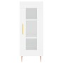 Aparador alto madera contrachapada blanco 34,5x34x180 cm