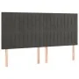 Headboard with LED lights dark gray velvet 160x5x118/128 cm by vidaXL, Headboards and footboards - Ref: Foro24-3122717, Price...