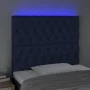 Headboard with LED lights blue fabric 100x7x118/128 cm by vidaXL, Headboards and footboards - Ref: Foro24-3122756, Price: 84,...