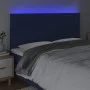 Headboard with LED lights blue fabric 180x5x118/128 cm by vidaXL, Headboards and footboards - Ref: Foro24-3122682, Price: 113...
