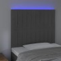 Kopfteil mit LED-Leuchten, dunkelgrauer Samt, 80 x 5 x 118/128 cm von vidaXL, Kopf- und Fußteile - Ref: Foro24-3122693, Preis...