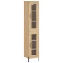 Aparador de madera contrachapada roble Sonoma 34,5x34x180 cm
