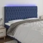 Cabecero con luces LED tela azul 180x7x118/128 cm de vidaXL, Cabeceros y pies de cama - Ref: Foro24-3122780, Precio: 148,84 €...
