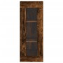 Aparador de madera contrachapada roble ahumado 34,5x34x180 cm
