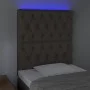 Headboard with LED lights taupe gray fabric 80x7x118/128 cm by vidaXL, Headboards and footboards - Ref: Foro24-3122738, Price...