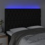 Kopfteil mit LED-Beleuchtung, schwarzer Stoff, 160 x 7 x 118/128 cm von vidaXL, Kopf- und Fußteile - Ref: Foro24-3122768, Pre...