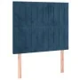 Headboard with LED lights dark blue velvet 90x5x118/128 cm by vidaXL, Headboards and footboards - Ref: Foro24-3122702, Price:...