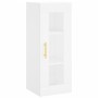 Aparador alto madera contrachapada blanco 34,5x34x180 cm