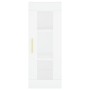 Aparador alto madera contrachapada blanco 34,5x34x180 cm