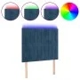 Kopfteil mit LED-Beleuchtung, dunkelblauer Samt, 100 x 5 x 118/128 cm von vidaXL, Kopf- und Fußteile - Ref: Foro24-3122708, P...