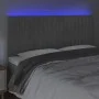 Kopfteil mit LED-Leuchten, hellgrauer Samt, 200 x 5 x 118/128 cm von vidaXL, Kopf- und Fußteile - Ref: Foro24-3122728, Preis:...