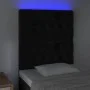 Black velvet headboard with LED lights 80x7x118/128 cm by vidaXL, Headboards and footboards - Ref: Foro24-3122792, Price: 89,...