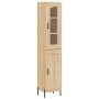 Aparador de madera contrachapada roble Sonoma 34,5x34x180 cm