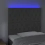 Headboard with LED lights dark gray velvet 90x7x118/128 cm by vidaXL, Headboards and footboards - Ref: Foro24-3122797, Price:...