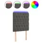Headboard with LED lights dark gray velvet 80x7x118/128 cm by vidaXL, Headboards and footboards - Ref: Foro24-3122791, Price:...