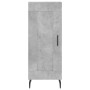 Aparador de madera contrachapada gris hormigón 34,5x34x180 cm